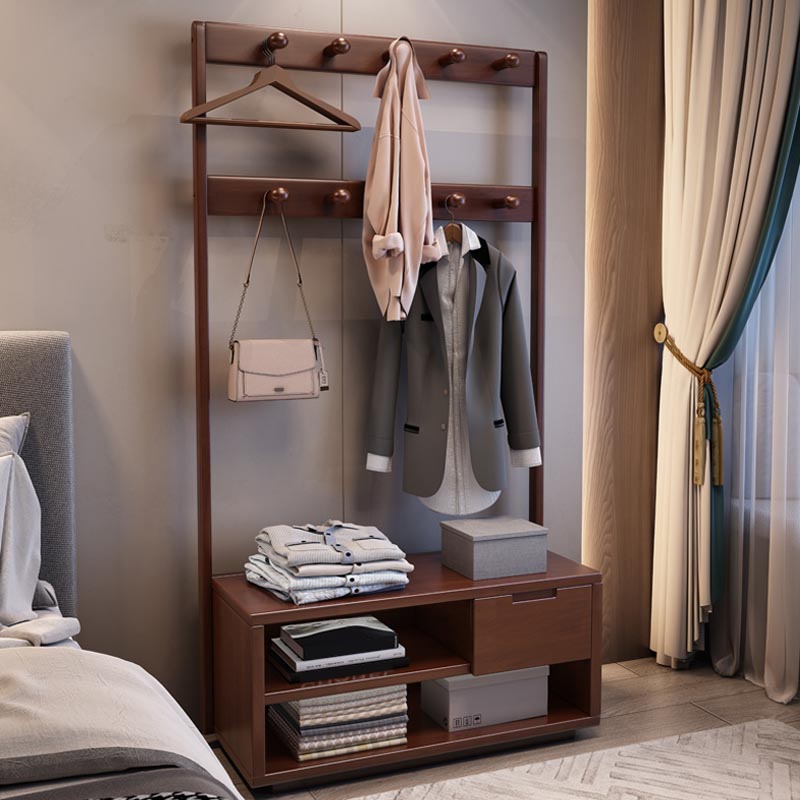 Wooden Wardrobe Armoire Modern Bedroom Armoire with Storage Shelves