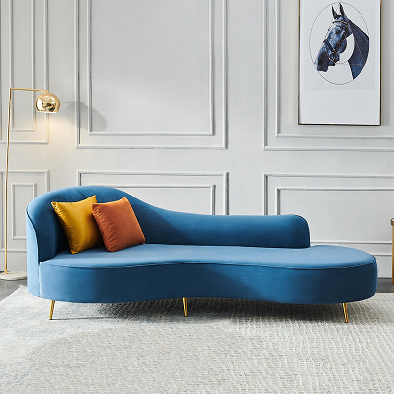 Glam Chaise Lounge Couch Rolled Arm Chaise Lounge for Bedroom Clearhalo 'Chairs & Seating' 'Chaise Lounge' 'chaise_lounge' 'furn' 'furn_chaise_lounge' 'Furniture' 'Living Room Furniture' 7536491