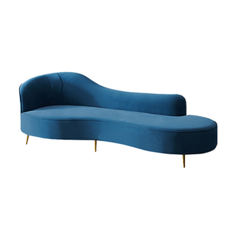 Glam Chaise Lounge Couch Rolled Arm Chaise Lounge for Bedroom Clearhalo 'Chairs & Seating' 'Chaise Lounge' 'chaise_lounge' 'furn' 'furn_chaise_lounge' 'Furniture' 'Living Room Furniture' 7536494