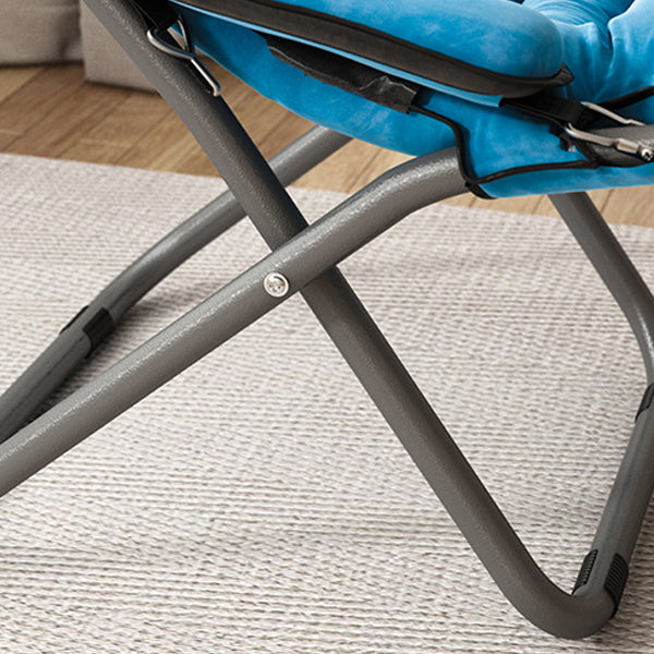 Reclinabile standard contemporaneo con base in metallo e tasche laterali