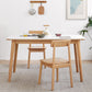 Mesa de comedor rectangular de piedra moderna con patas de madera para comedor