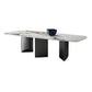 Silver Base Dinner Room Kitchen Table Contemporary Dining Table