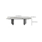 Silver Base Dinner Room Kitchen Table Contemporary Dining Table