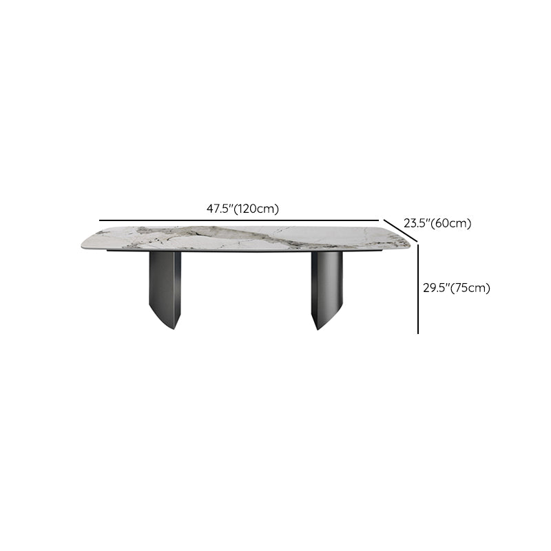 Silver Base Dinner Room Kitchen Table Contemporary Dining Table