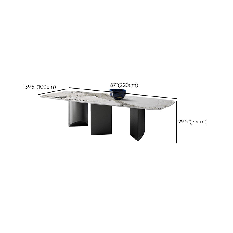 Silver Base Dinner Room Kitchen Table Contemporary Dining Table