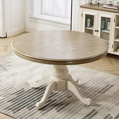 Mesa de comedor redonda de madera maciza Mesa de cocina contemporánea para comedor