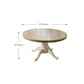 Mesa de comedor redonda de madera maciza Mesa de cocina contemporánea para comedor