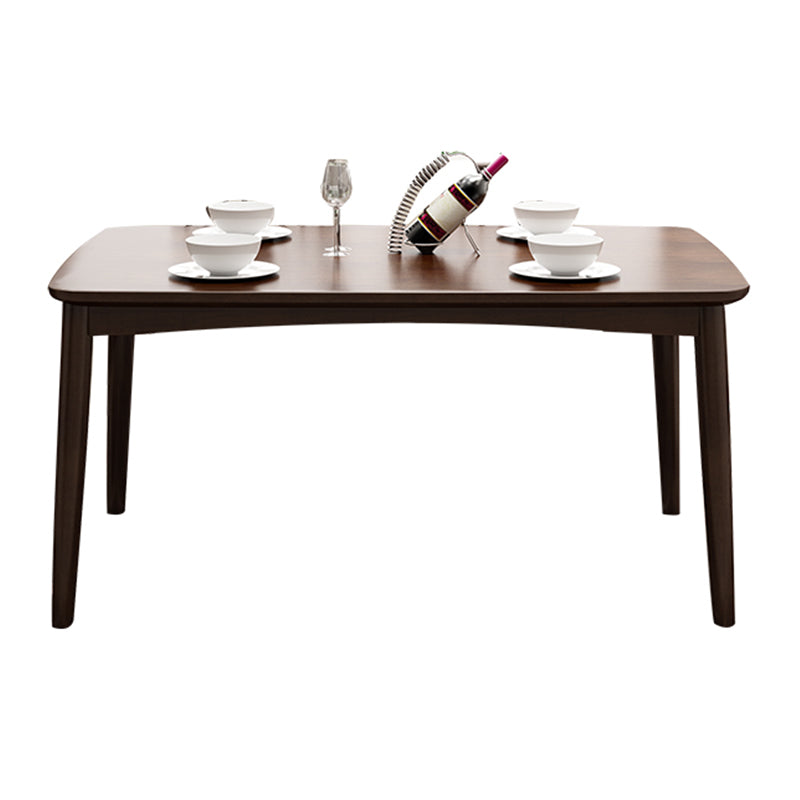 Rectangle Contemporary Dining Table Solid Wood Dining Room Table