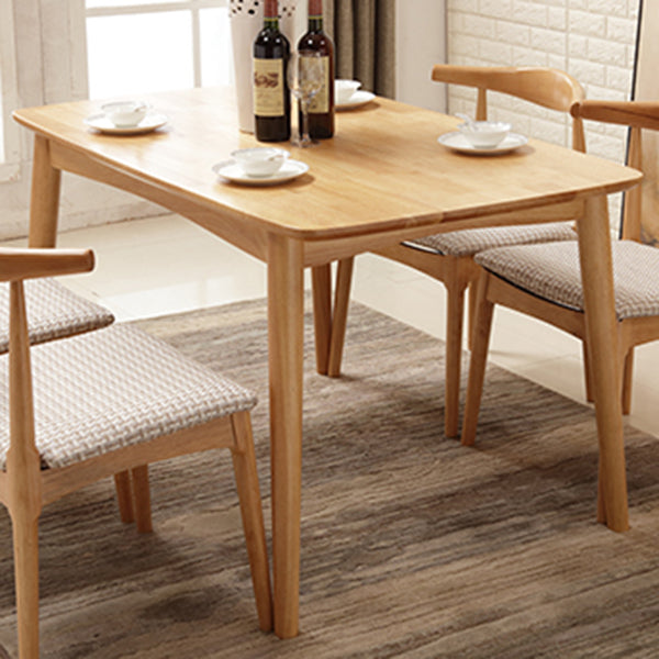 Rectangle Contemporary Dining Table Solid Wood Dining Room Table