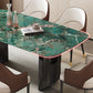 Mesa de comedor con pedestal doble, mesa de comedor rectangular para cocina