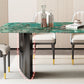 Mesa de comedor con pedestal doble, mesa de comedor rectangular para cocina