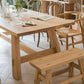 Natural Solid Wood Dining Room Table Contemporary Dinner Room Kitchen Table
