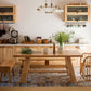 Natural Solid Wood Dining Room Table Contemporary Dinner Room Kitchen Table