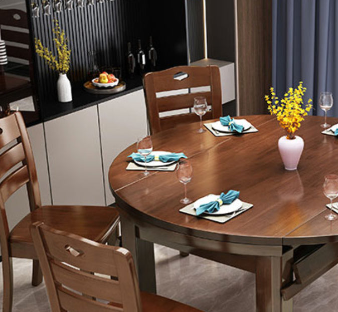 Drop-Leaf Dining Table Contemporary 4 Legs Dining Room Table Clearhalo 'Dining Tables & Seating' 'Dining Tables' 'dining_table' 'furn' 'furn_dining_table' 'Furniture' 'Kitchen & Dining Furniture' 7536653