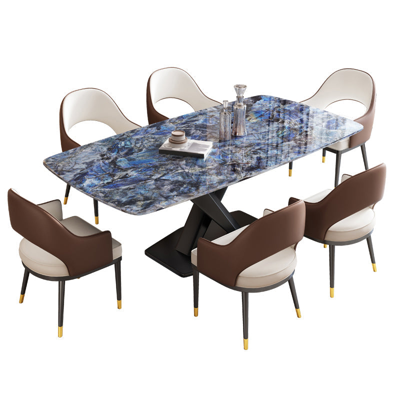 Pedestal Dining Table Modern Dining Table for Kitchen Dining Room Clearhalo 'Dining Tables & Seating' 'Dining Tables' 'dining_table' 'furn' 'furn_dining_table' 'Furniture' 'Kitchen & Dining Furniture' 7536662