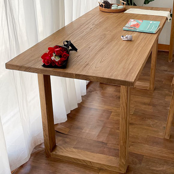 Solid Wood Base Table Rectangle Dining Table for Kitchen Dining Room Clearhalo 'Dining Tables & Seating' 'Dining Tables' 'dining_table' 'furn' 'furn_dining_table' 'Furniture' 'Kitchen & Dining Furniture' 7536673