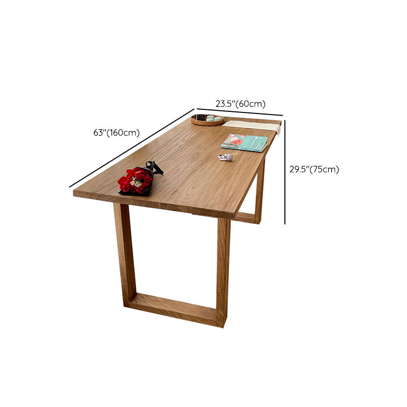Solid Wood Base Table Rectangle Dining Table for Kitchen Dining Room Clearhalo 'Dining Tables & Seating' 'Dining Tables' 'dining_table' 'furn' 'furn_dining_table' 'Furniture' 'Kitchen & Dining Furniture' 7536686