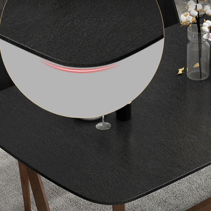Modern Rectangle Stone Dining Table Ash Wood Base for Dining Room Clearhalo 'Dining Tables & Seating' 'Dining Tables' 'dining_table' 'furn' 'furn_dining_table' 'Furniture' 'Kitchen & Dining Furniture' 7536695