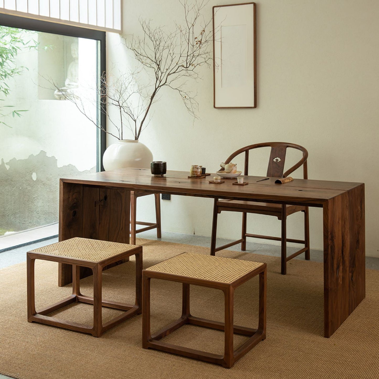 Solid Wood Dining Table Brown Dining Table for Kitchen Dining Room Clearhalo 'Dining Tables & Seating' 'Dining Tables' 'dining_table' 'furn' 'furn_dining_table' 'Furniture' 'Kitchen & Dining Furniture' 7536709
