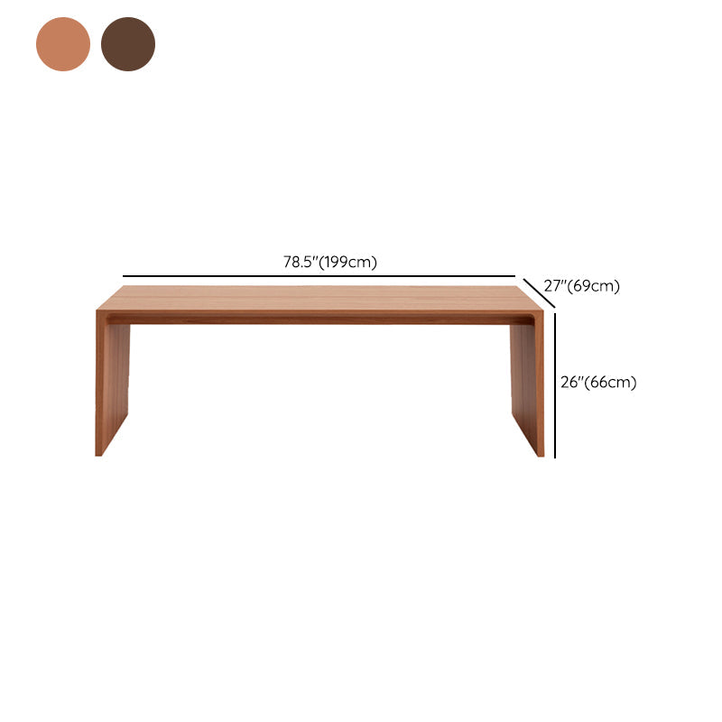 Solid Wood Dining Table Brown Dining Table for Kitchen Dining Room Clearhalo 'Dining Tables & Seating' 'Dining Tables' 'dining_table' 'furn' 'furn_dining_table' 'Furniture' 'Kitchen & Dining Furniture' 7536722