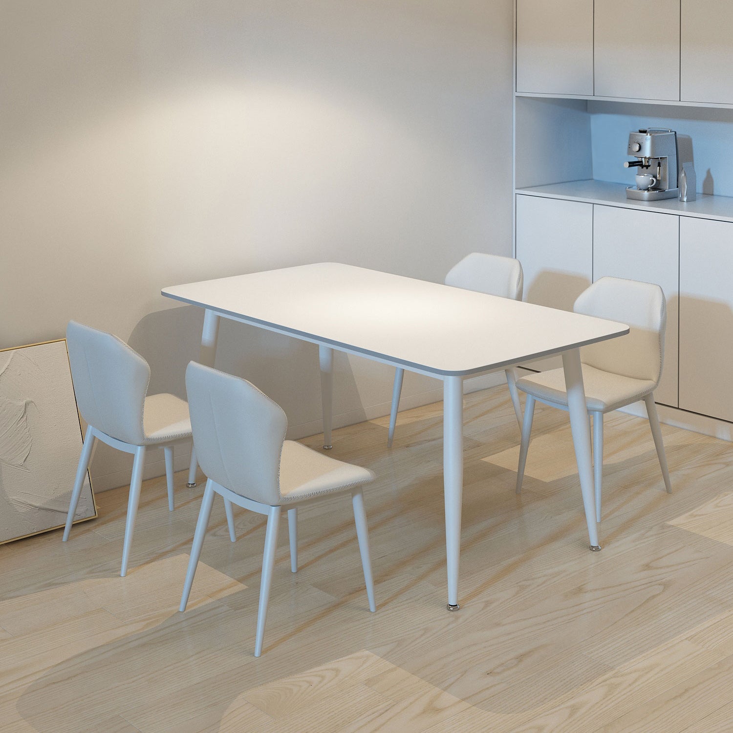 4 Legs Dinner Room Kitchen Table Rectangle Dining Room Table Clearhalo 'Dining Tables & Seating' 'Dining Tables' 'dining_table' 'furn' 'furn_dining_table' 'Furniture' 'Kitchen & Dining Furniture' 7536724