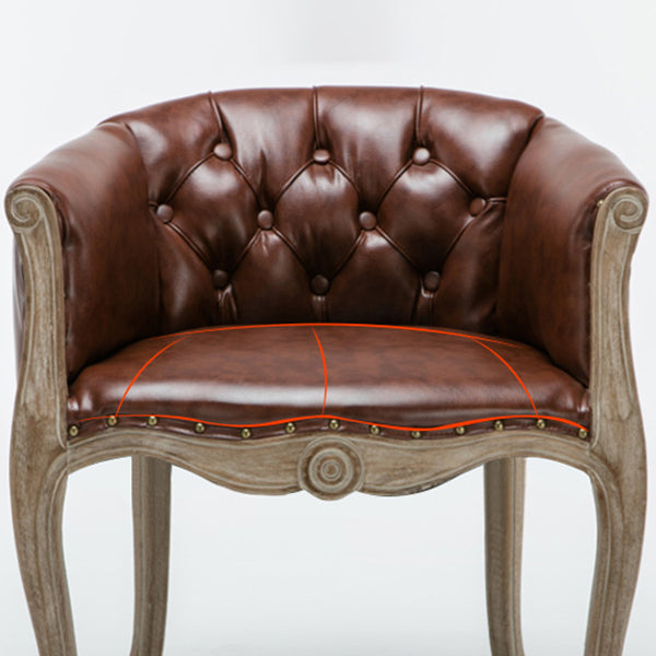 Moderne stijl arm stoel houten vaste rug dineren accent stoel voor keuken