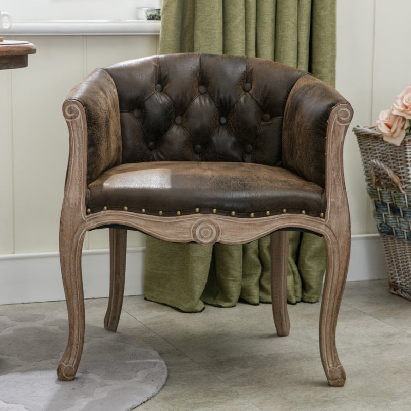 Moderne stijl arm stoel houten vaste rug dineren accent stoel voor keuken