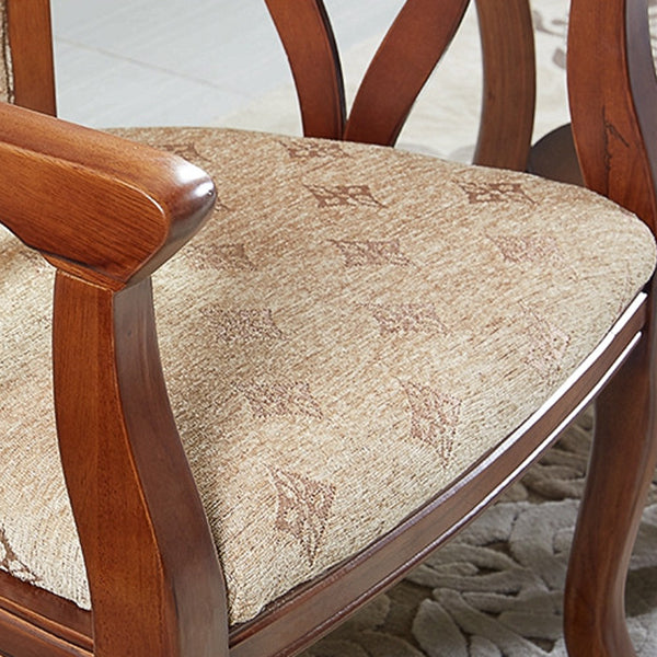 Modern Simple Arm Chair Wooden Frame Arm Dining Chair for Dining Room Clearhalo 'Dining Chairs' 'Dining Tables & Seating' 'dining_chair' 'furn' 'furn_dining_chair' 'Furniture' 'Kitchen & Dining Furniture' 7536842