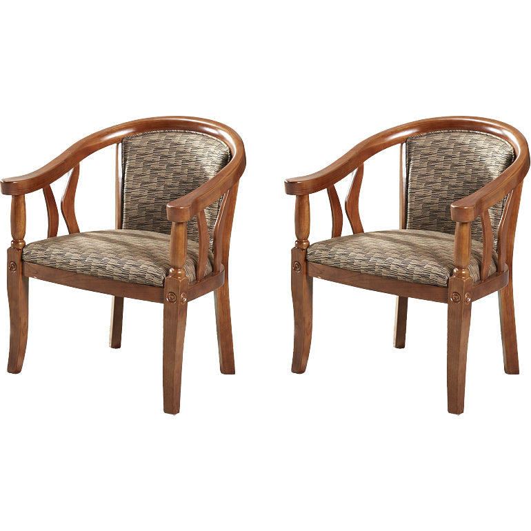 Modern Simple Arm Chair Wooden Frame Arm Dining Chair for Dining Room Wood 2 Piece Set Clearhalo 'Dining Chairs' 'Dining Tables & Seating' 'dining_chair' 'furn' 'furn_dining_chair' 'Furniture' 'Kitchen & Dining Furniture' 7536843