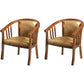 Modern Simple Arm Chair Wooden Frame Arm Dining Chair for Dining Room Light Brown 2 Piece Set Clearhalo 'Dining Chairs' 'Dining Tables & Seating' 'dining_chair' 'furn' 'furn_dining_chair' 'Furniture' 'Kitchen & Dining Furniture' 7536851