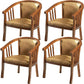 Modern Simple Arm Chair Wooden Frame Arm Dining Chair for Dining Room Light Brown 4 Piece Set Clearhalo 'Dining Chairs' 'Dining Tables & Seating' 'dining_chair' 'furn' 'furn_dining_chair' 'Furniture' 'Kitchen & Dining Furniture' 7536852
