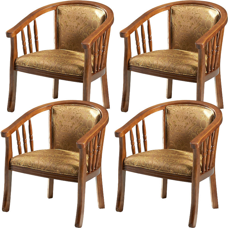 Modern Simple Arm Chair Wooden Frame Arm Dining Chair for Dining Room Light Brown 4 Piece Set Clearhalo 'Dining Chairs' 'Dining Tables & Seating' 'dining_chair' 'furn' 'furn_dining_chair' 'Furniture' 'Kitchen & Dining Furniture' 7536852