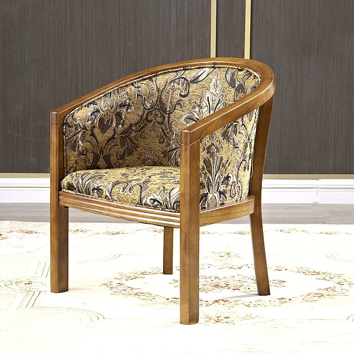 Modern Simple Arm Chair Wooden Frame Arm Dining Chair for Dining Room Red Brown 1 Piece Clearhalo 'Dining Chairs' 'Dining Tables & Seating' 'dining_chair' 'furn' 'furn_dining_chair' 'Furniture' 'Kitchen & Dining Furniture' 7536855