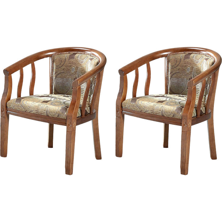 Modern Simple Arm Chair Wooden Frame Arm Dining Chair for Dining Room Dark Brown 2 Piece Set Clearhalo 'Dining Chairs' 'Dining Tables & Seating' 'dining_chair' 'furn' 'furn_dining_chair' 'Furniture' 'Kitchen & Dining Furniture' 7536861
