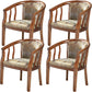 Modern Simple Arm Chair Wooden Frame Arm Dining Chair for Dining Room Dark Brown 4 Piece Set Clearhalo 'Dining Chairs' 'Dining Tables & Seating' 'dining_chair' 'furn' 'furn_dining_chair' 'Furniture' 'Kitchen & Dining Furniture' 7536862