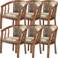 Modern Simple Arm Chair Wooden Frame Arm Dining Chair for Dining Room Dark Brown 6 Piece Set Clearhalo 'Dining Chairs' 'Dining Tables & Seating' 'dining_chair' 'furn' 'furn_dining_chair' 'Furniture' 'Kitchen & Dining Furniture' 7536863