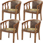 Modern Simple Arm Chair Wooden Frame Arm Dining Chair for Dining Room Tan 4 Piece Set Clearhalo 'Dining Chairs' 'Dining Tables & Seating' 'dining_chair' 'furn' 'furn_dining_chair' 'Furniture' 'Kitchen & Dining Furniture' 7536877