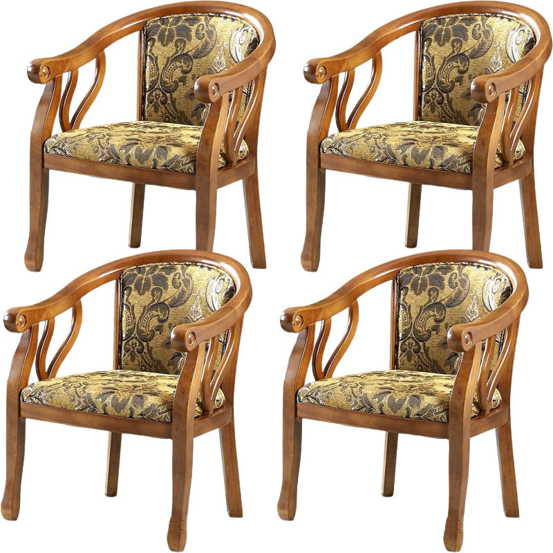 Modern Simple Arm Chair Wooden Frame Arm Dining Chair for Dining Room Natural 4 Piece Set Clearhalo 'Dining Chairs' 'Dining Tables & Seating' 'dining_chair' 'furn' 'furn_dining_chair' 'Furniture' 'Kitchen & Dining Furniture' 7536882
