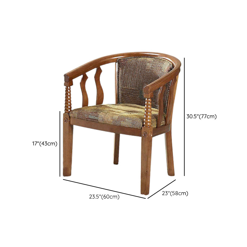 Modern Simple Arm Chair Wooden Frame Arm Dining Chair for Dining Room Clearhalo 'Dining Chairs' 'Dining Tables & Seating' 'dining_chair' 'furn' 'furn_dining_chair' 'Furniture' 'Kitchen & Dining Furniture' 7536893