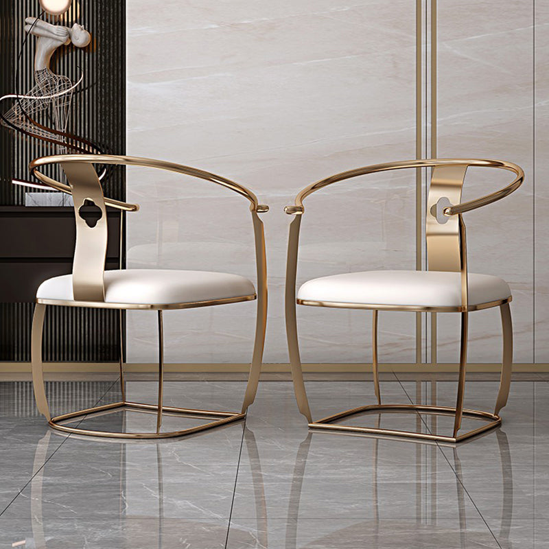 Eigentijdse stijl armstoel metalen eetkamerstoel voor thuis