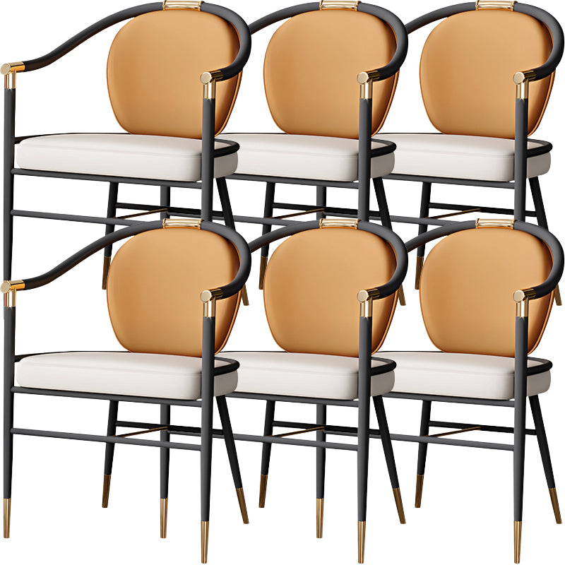 Eigentijdse stijl armstoel metalen eetkamerstoel voor thuis