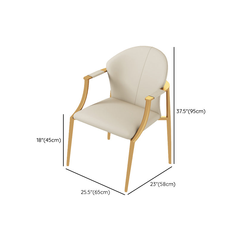 Eigentijdse stijl armstoel metalen eetkamerstoel voor thuis