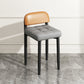 Modern Armless Backrest Cushion Chair with Metal Legs for Dining Room