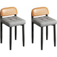 Modern Armless Backrest Cushion Chair with Metal Legs for Dining Room