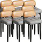 Modern Armless Backrest Cushion Chair with Metal Legs for Dining Room