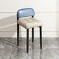 Modern Armless Backrest Cushion Chair with Metal Legs for Dining Room