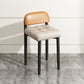 Modern Armless Backrest Cushion Chair with Metal Legs for Dining Room