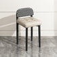 Modern Armless Backrest Cushion Chair with Metal Legs for Dining Room
