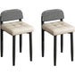 Modern Armless Backrest Cushion Chair with Metal Legs for Dining Room