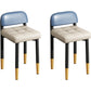 Modern Armless Backrest Cushion Chair with Metal Legs for Dining Room